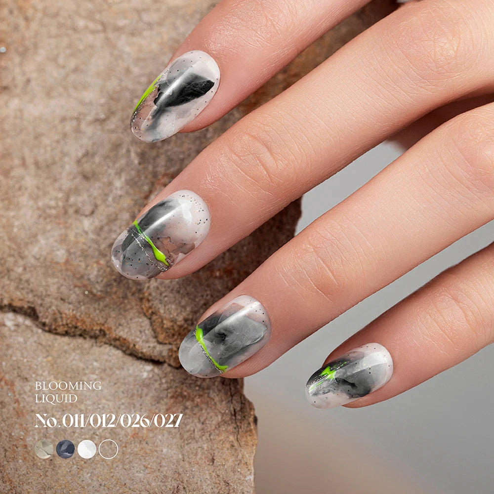 GULAURI 18-Color Blooming Gel UV Marble Nail Art Liquid
