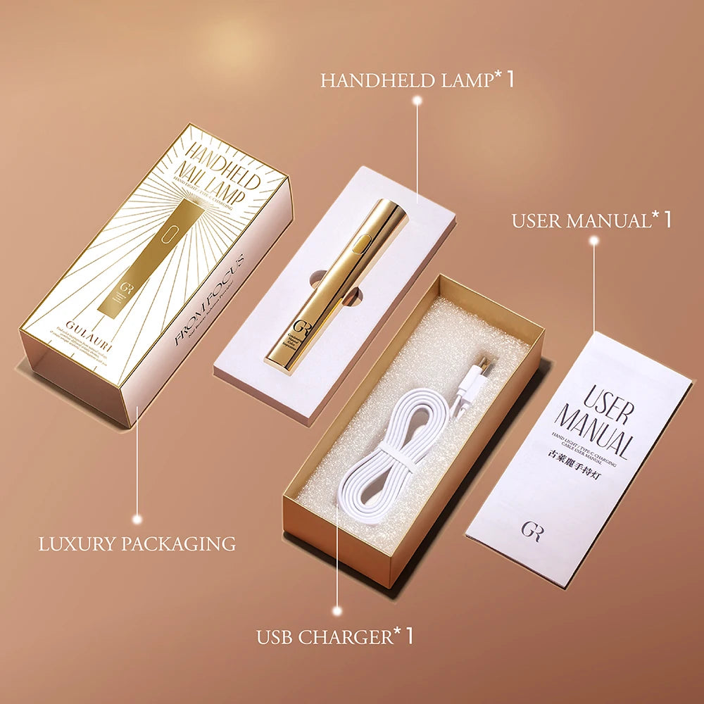 GULAURI 3W USB Rechargeable Cordless UV LED Nail Lamp