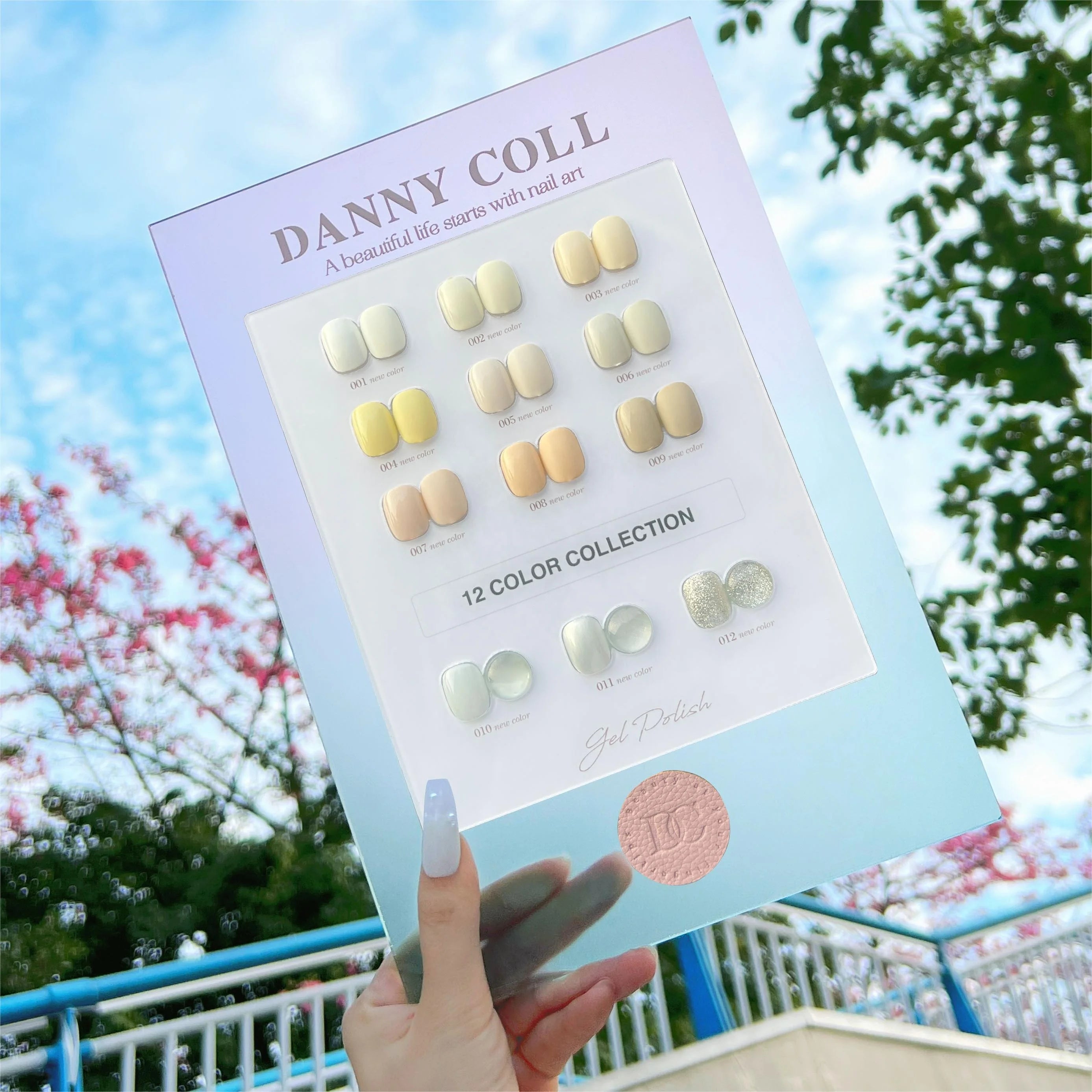 DANNY COLL 12-Color White UV Gel Polish Set 15ml Bottles