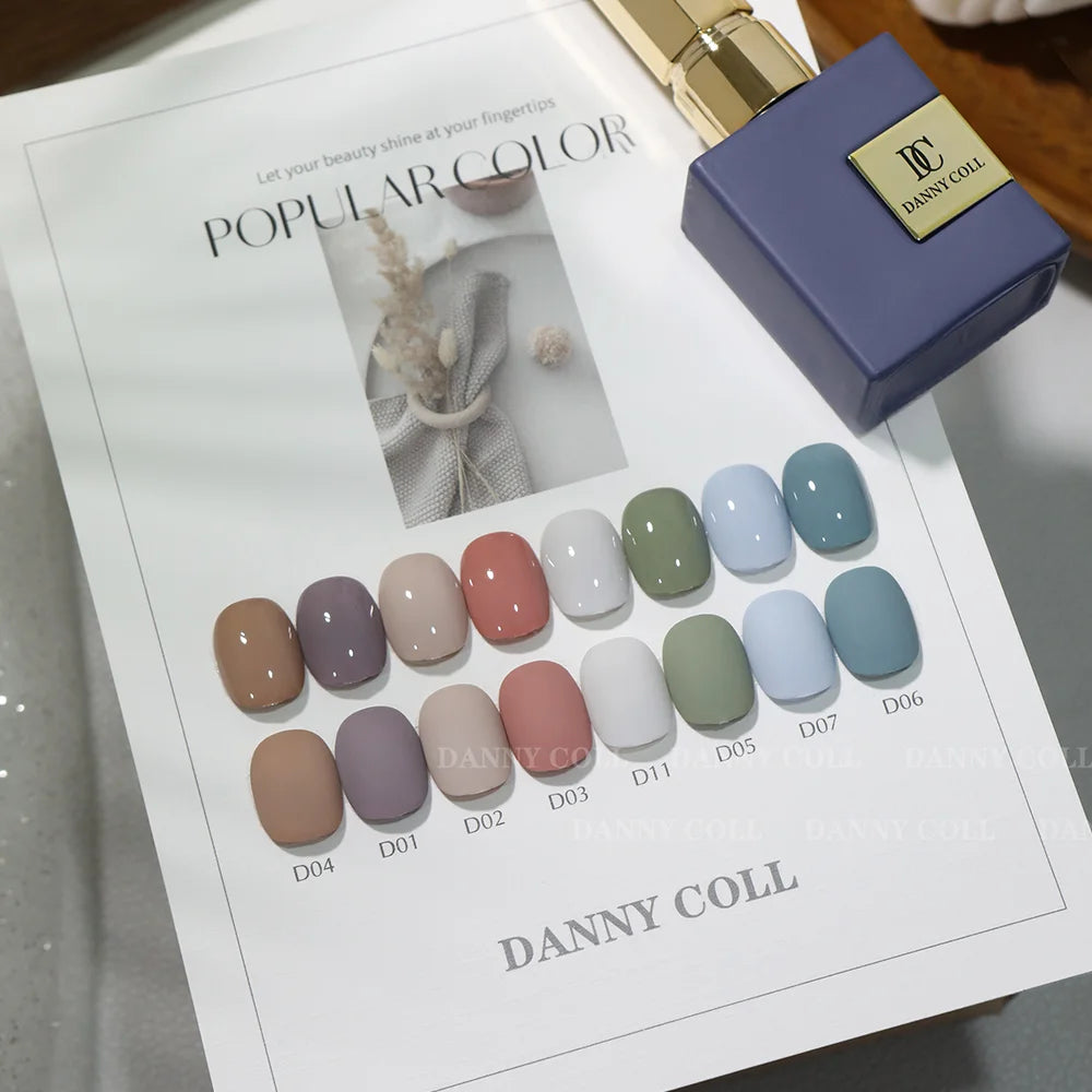 Danny Coll 12-Color Pastel Glossy Matte UV Gel Polish Set