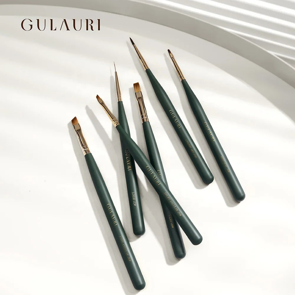 GULAURI Professional Nail Art Brush Set with 8 Precision Brushes