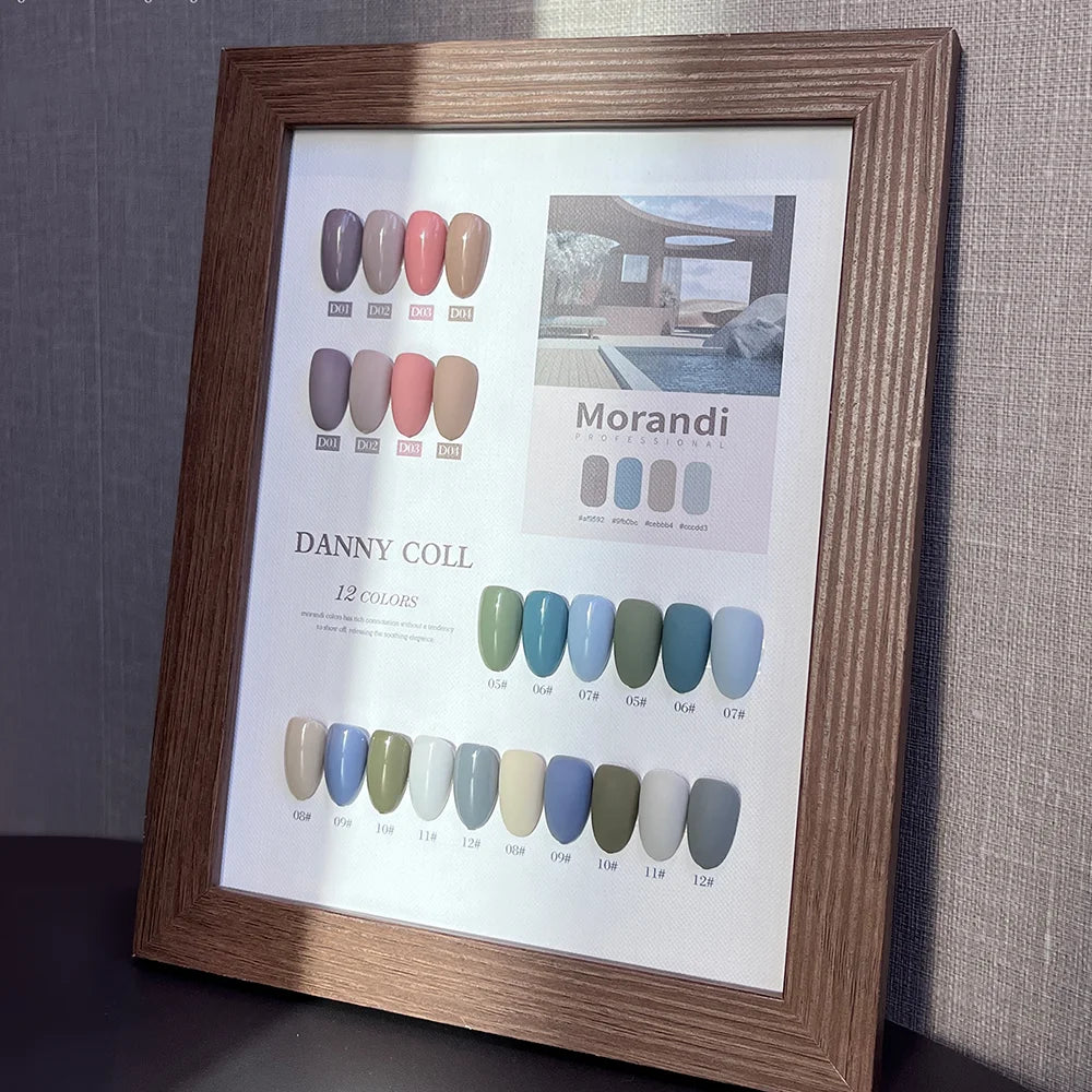 Danny Coll 12-Color Pastel Glossy Matte UV Gel Polish Set