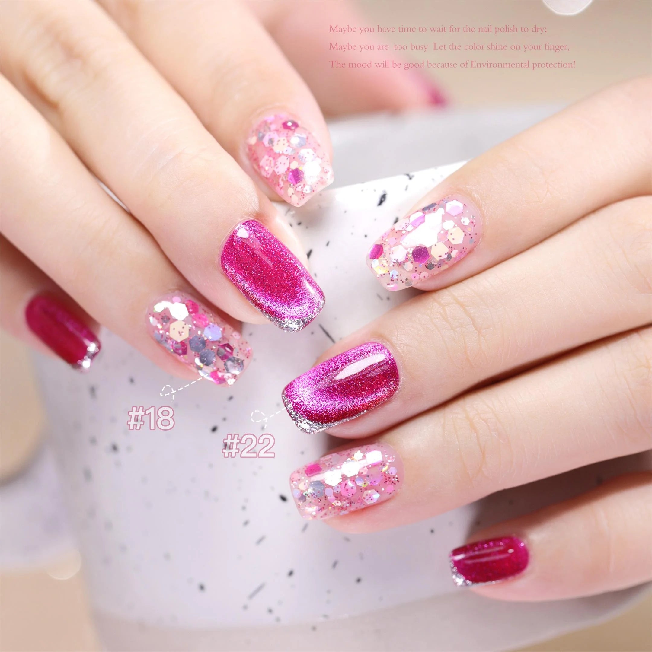 DannyColl Gel Nail Polish Set Rose Pink 0.5oz Soak-Off