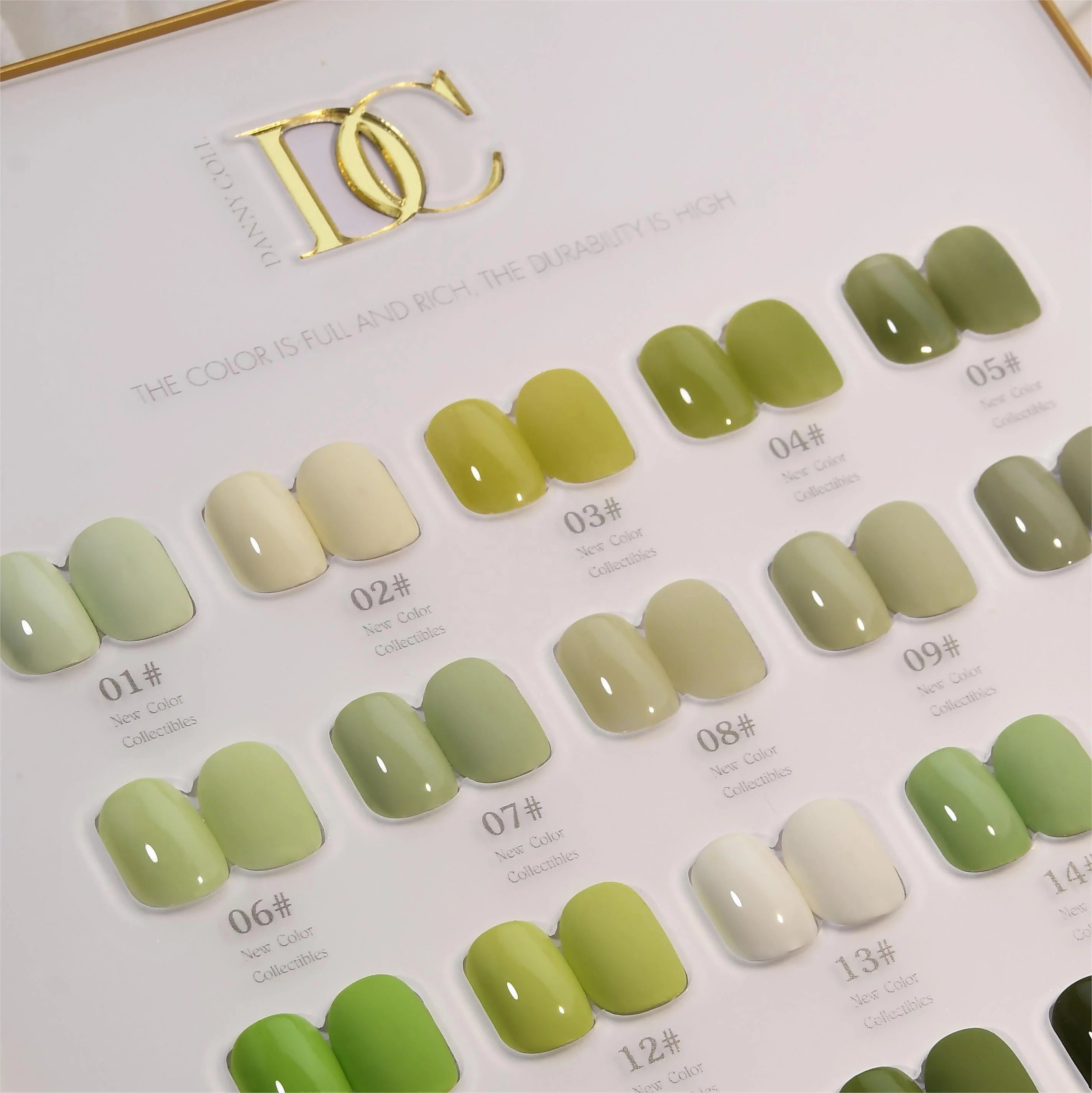 Danny Coll 22-Color UV Gel Nail Polish Set Creamy Greens