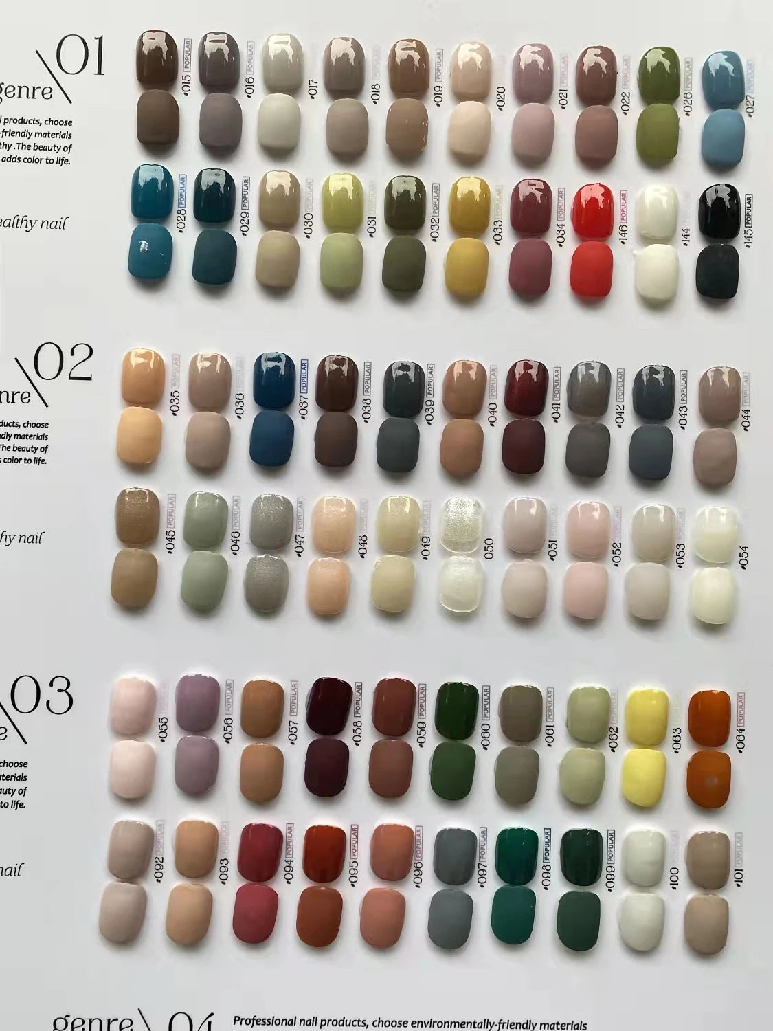 LADAI 168-Color UV Gel Nail Polish Set 15ml Bottles Professional