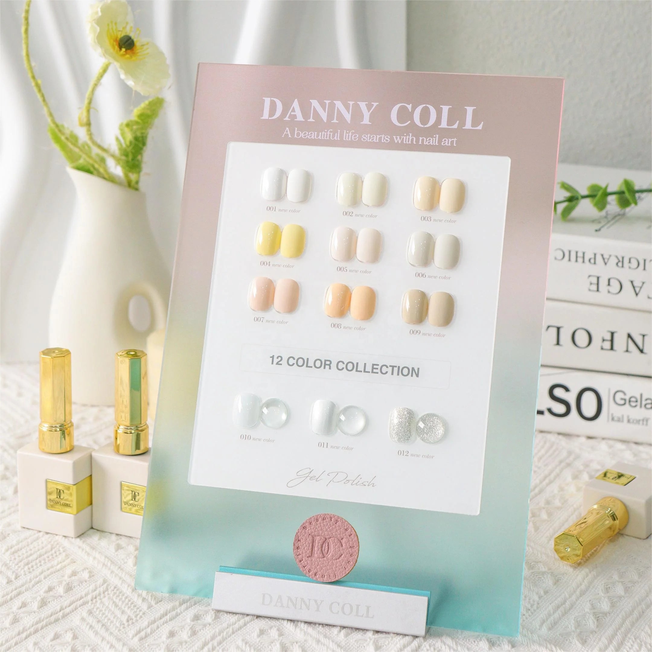 DANNY COLL 12-Color White UV Gel Polish Set 15ml Bottles