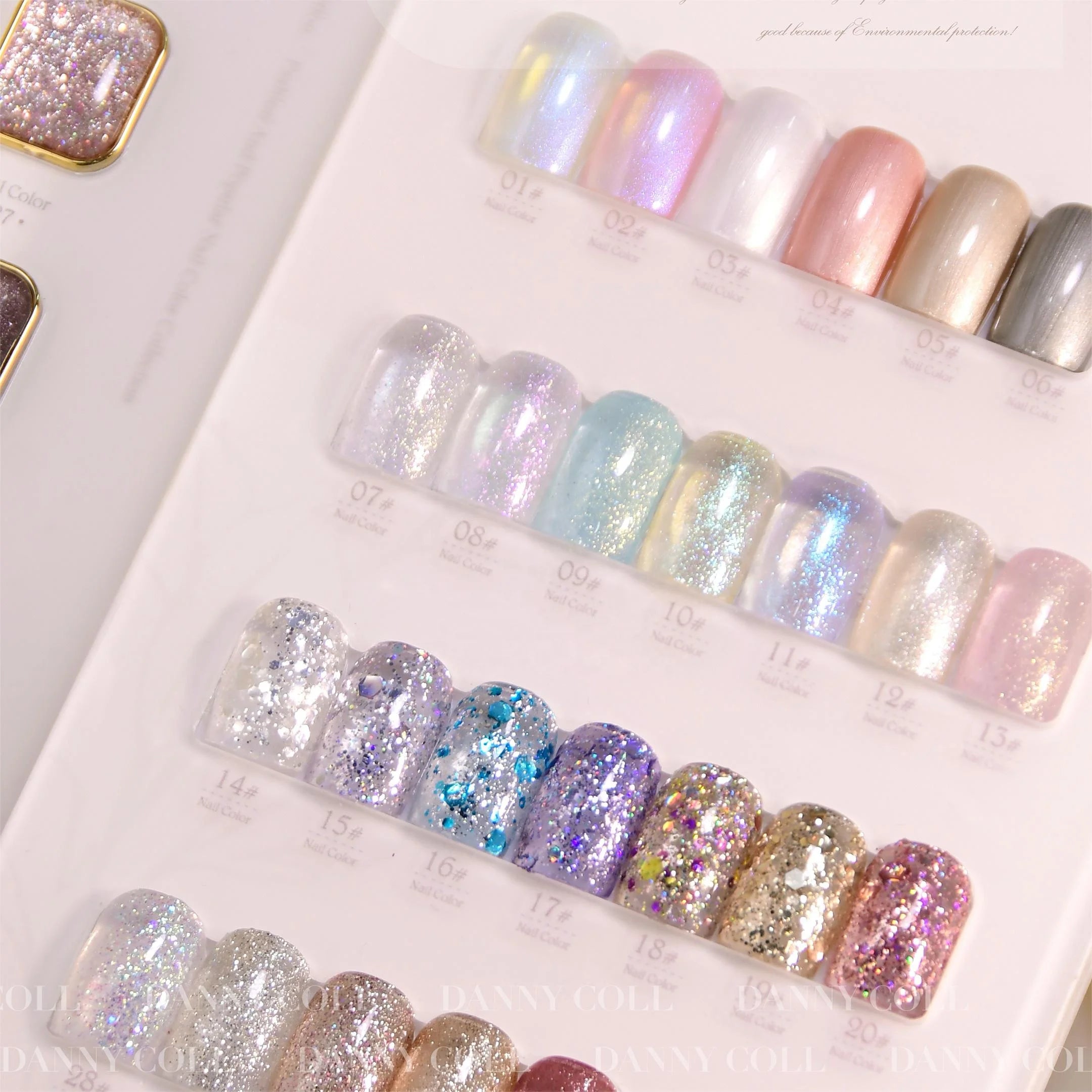 DANNYCOLL 48-Colour Reflective Glitter Gel Nail Polish Set