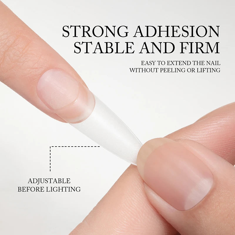 GULAURI Clear UV Builder Gel for Short Almond Nail Tips