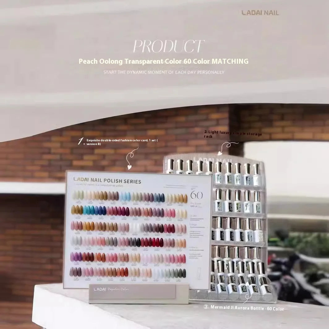 LADAI 60-Color Long-Lasting UV Gel Nail Polish Set