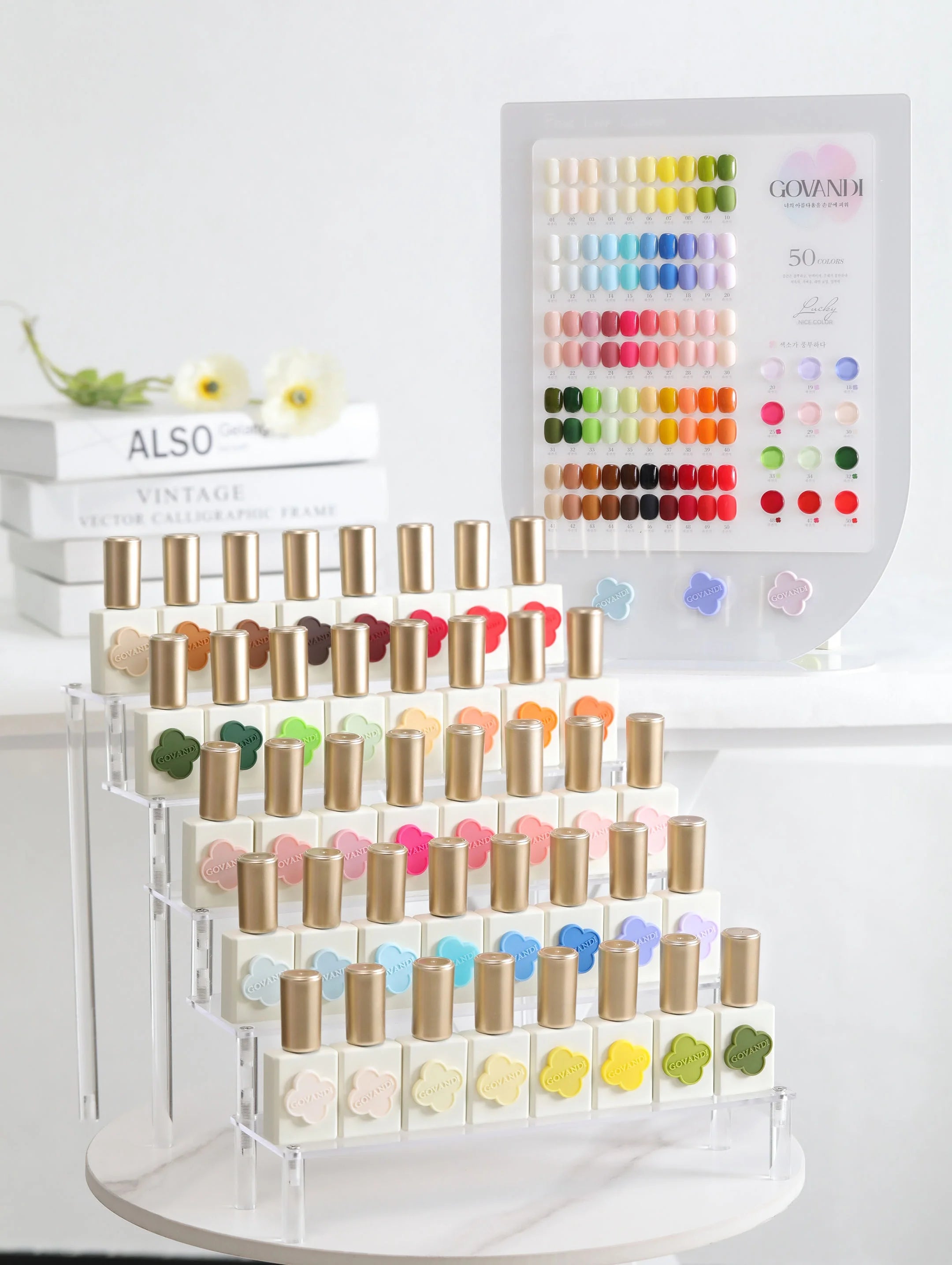 Govandi 50-Color Professional Soak-Off Gel Nail Polish Set 0.5oz