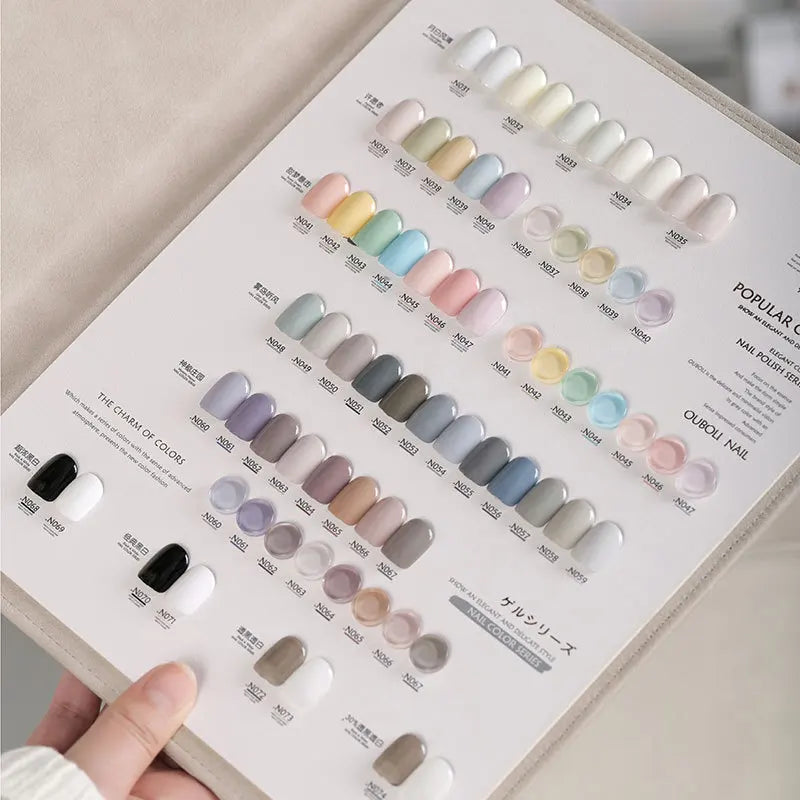 OUBOLI 200-Color UV/LED Soak-Off Gel Nail Polish Set