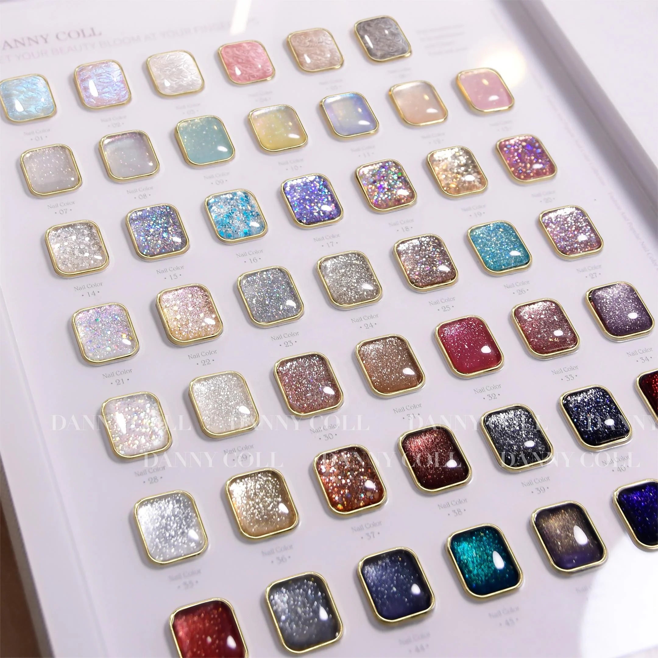 DANNYCOLL 48-Colour Reflective Glitter Gel Nail Polish Set