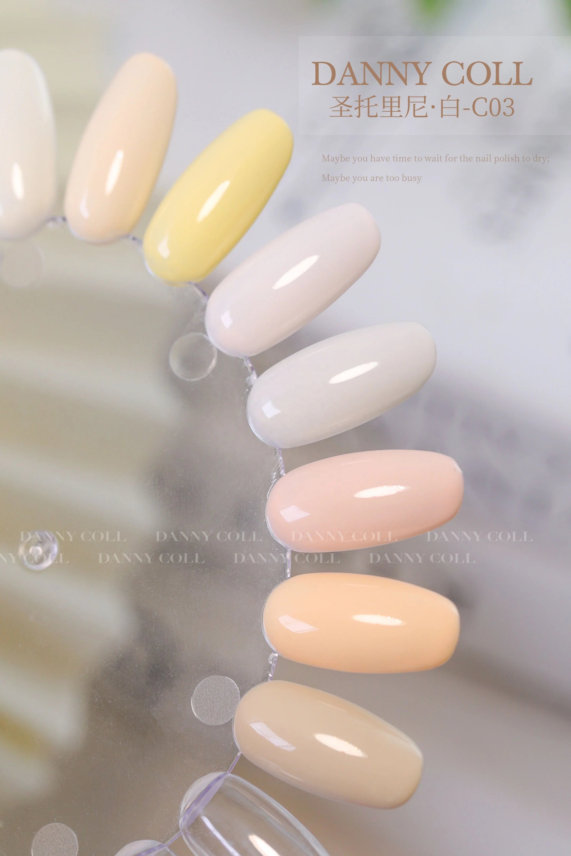 DANNY COLL 12-Color White UV Gel Polish Set 15ml Bottles