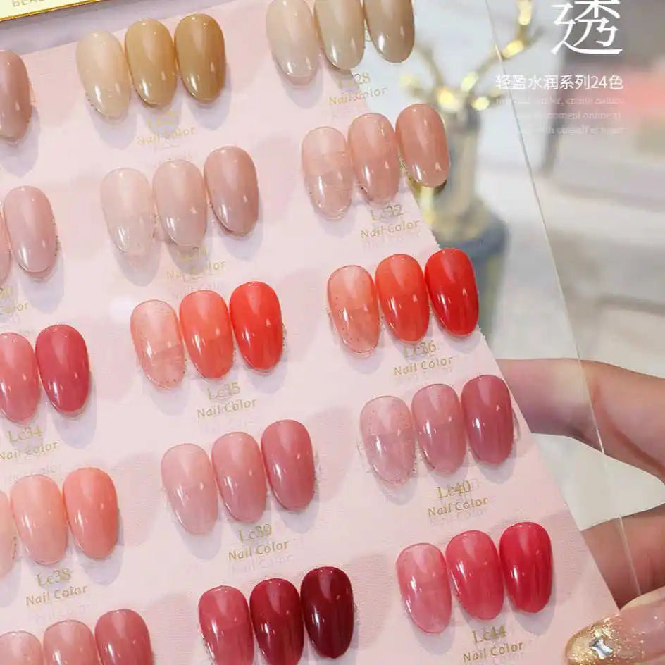 LADAI 24-Color Jelly UV Gel Nail Polish Kit for Salon