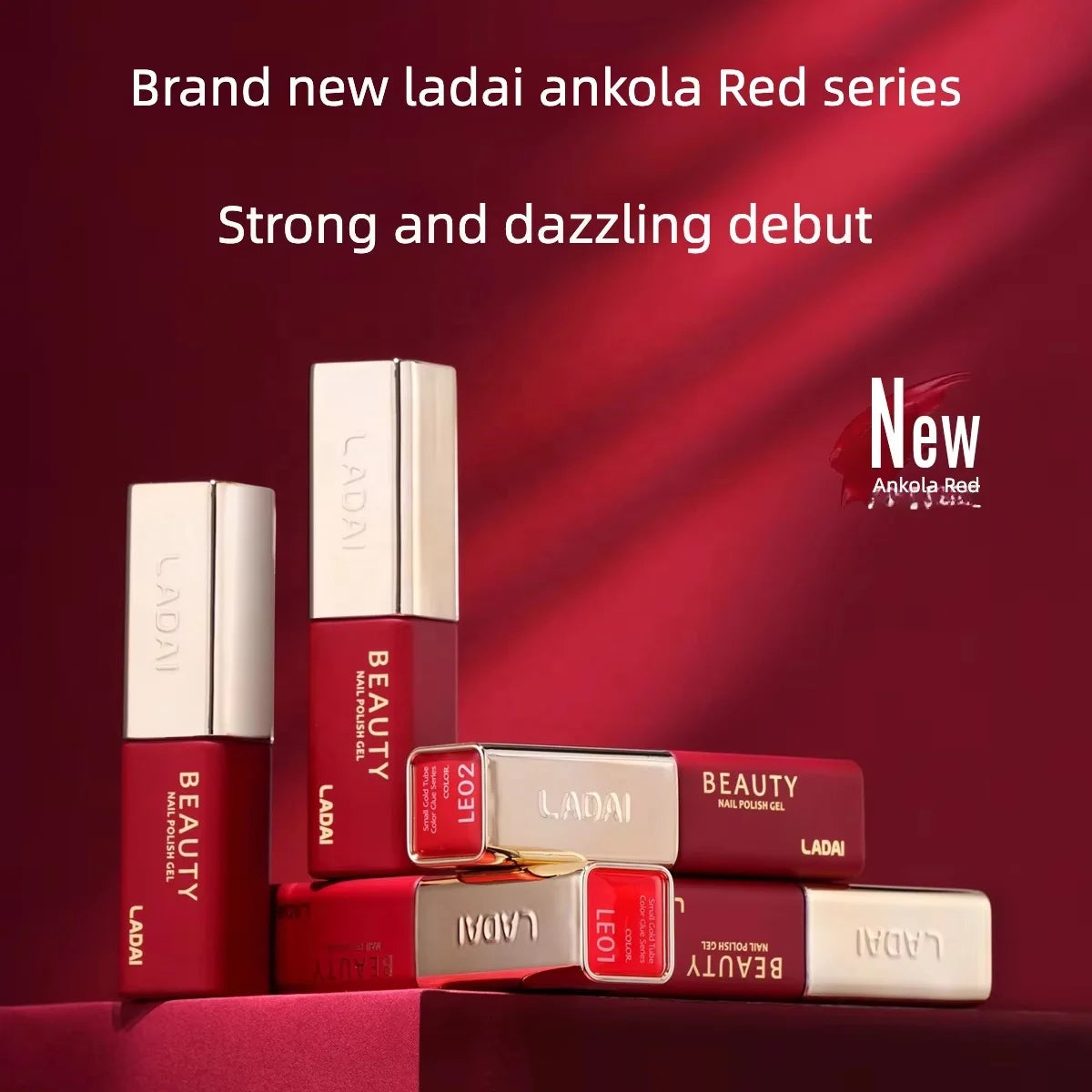 24-Color Red Series UV LED Soak-Off Gel Polish Set 12ml