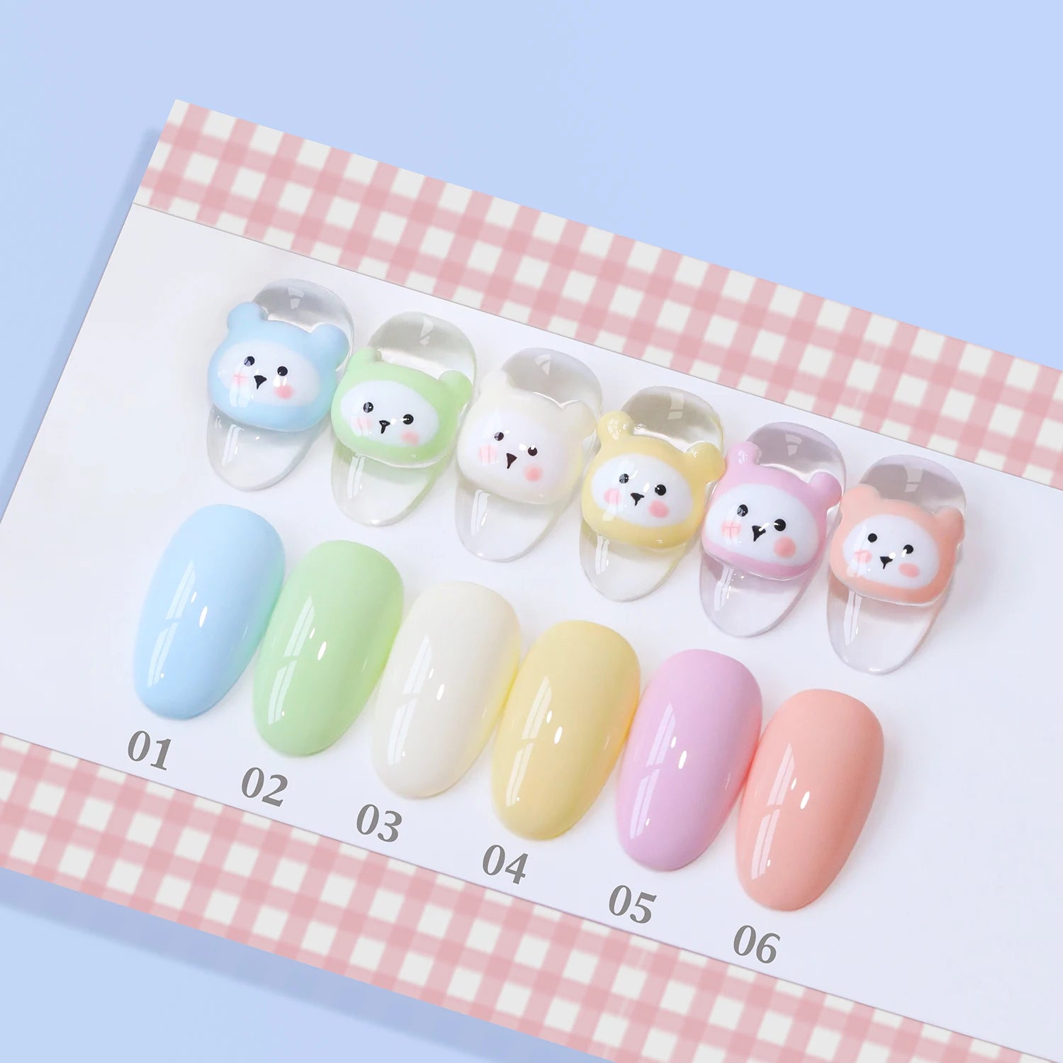 GOVANDI Ice-Cream Pastel UV Gel Polish Set 6-Color Bottles