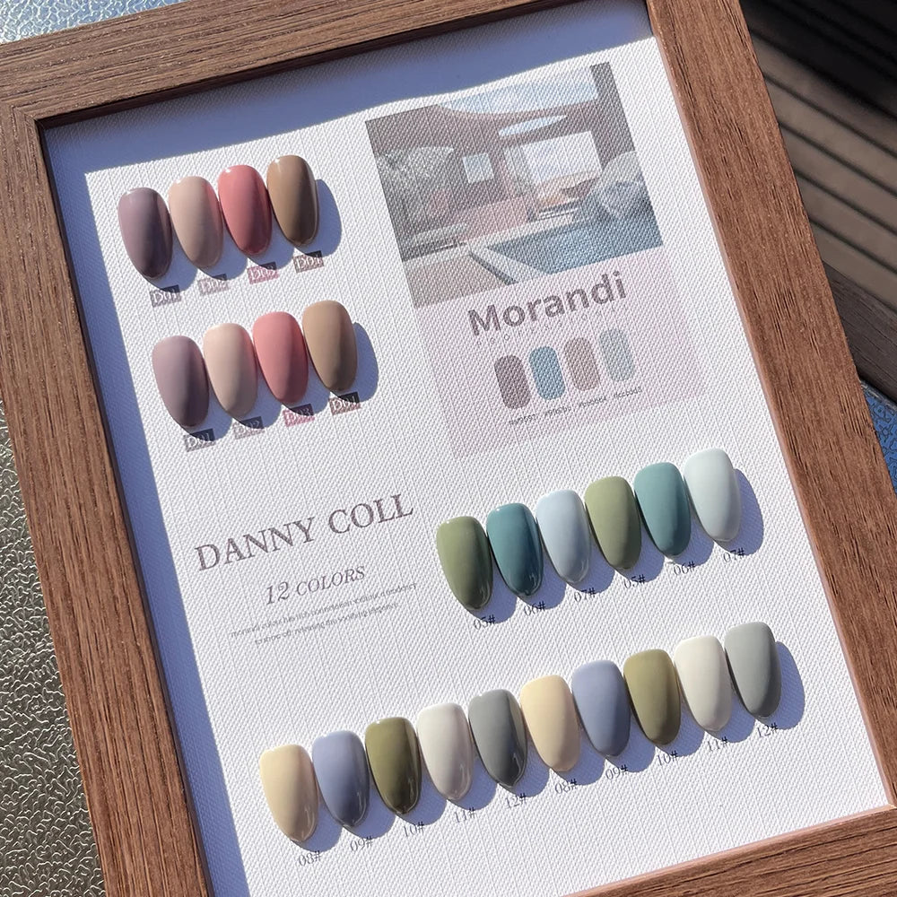 Danny Coll 12-Color Pastel Glossy Matte UV Gel Polish Set