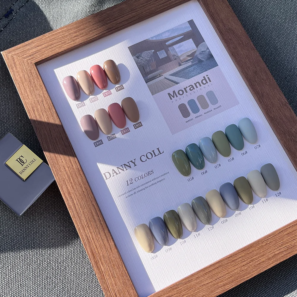 Danny Coll 12-Color Pastel Glossy Matte UV Gel Polish Set
