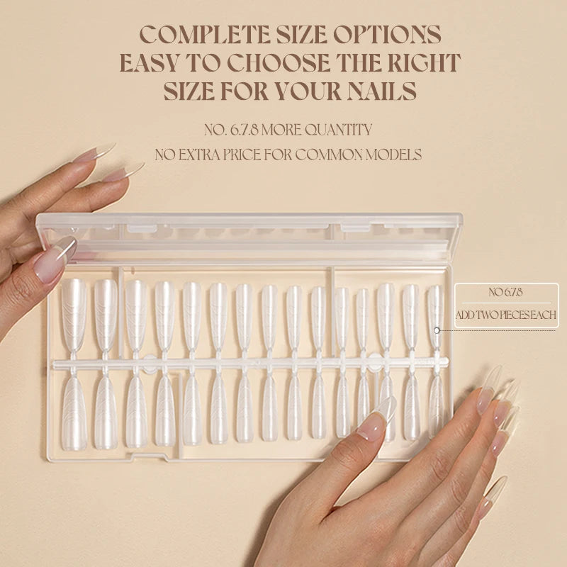 GULAURI 240PCS Medium Square Coffin Half-Cover Clear Nail Tips