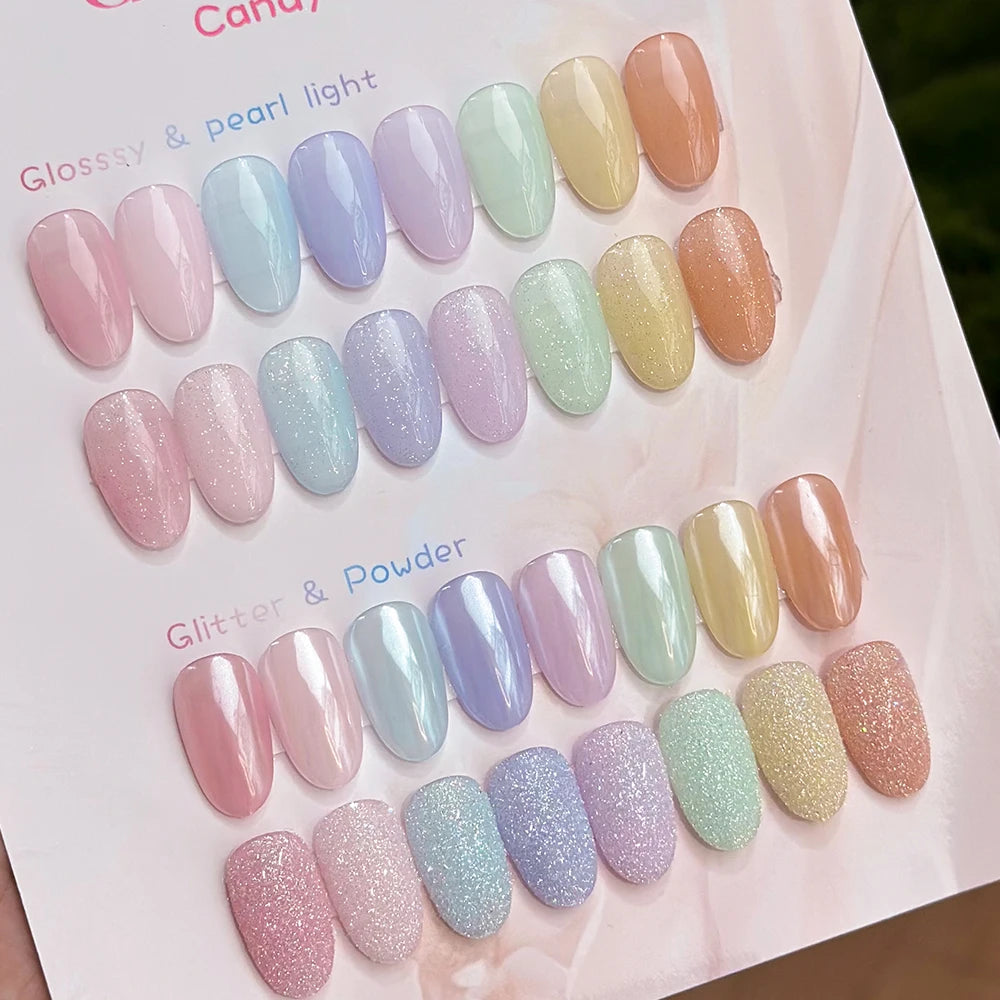 GOVANDI Macaron Jelly UV Gel Nail Polish Set 8 Colors