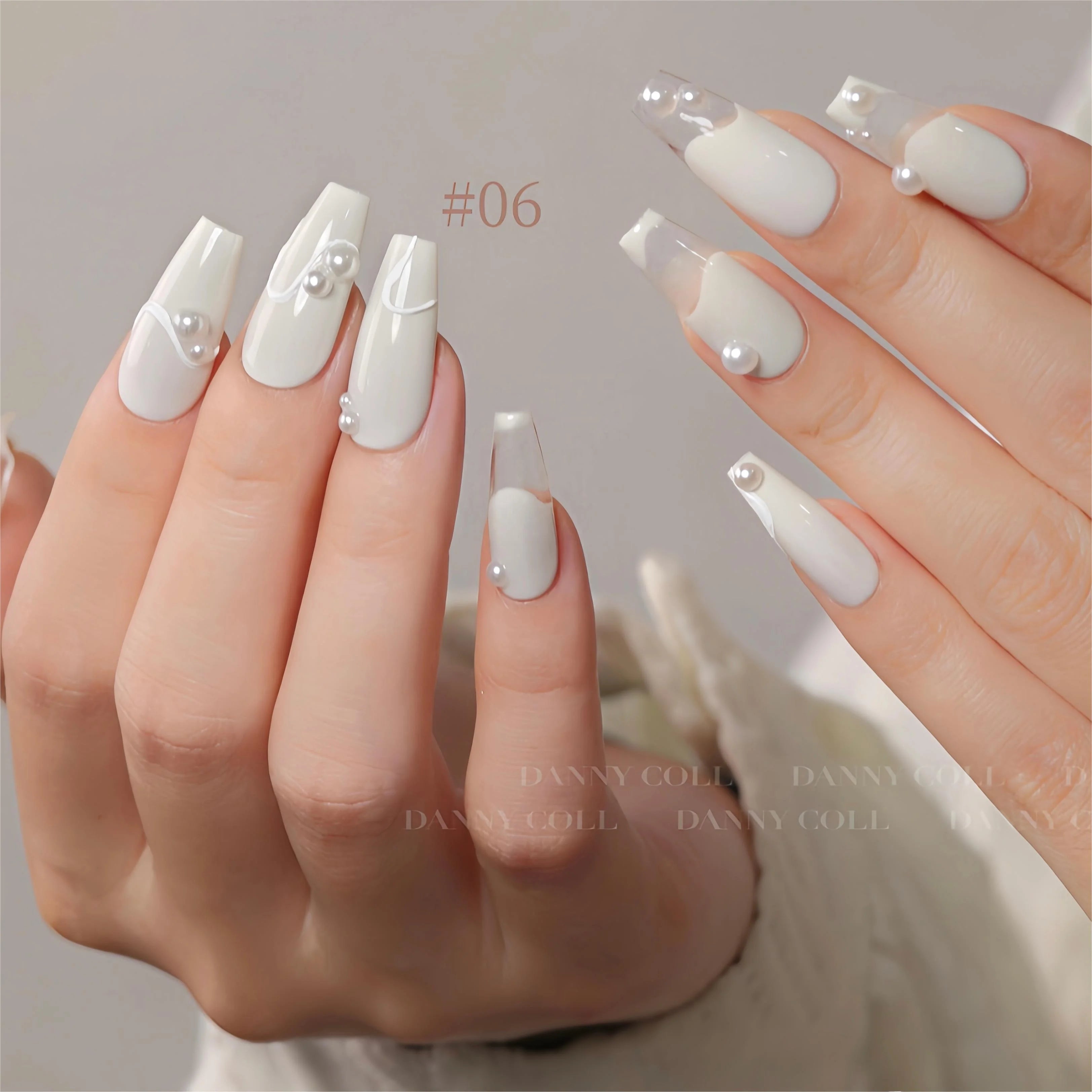 DANNY COLL 12-Color White UV Gel Polish Set 15ml Bottles