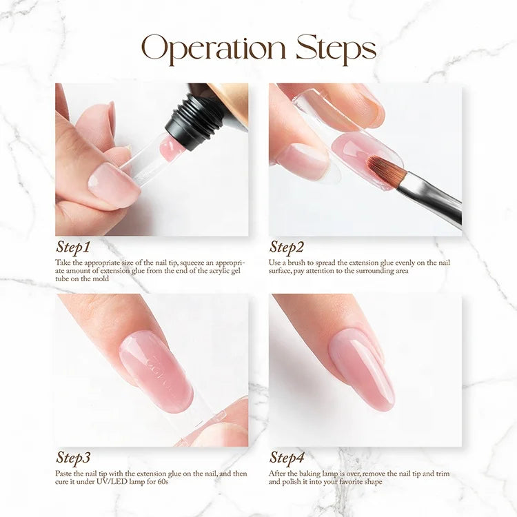 No Heat 50g Non-Sticky Poly Gel Builder Nail Kit