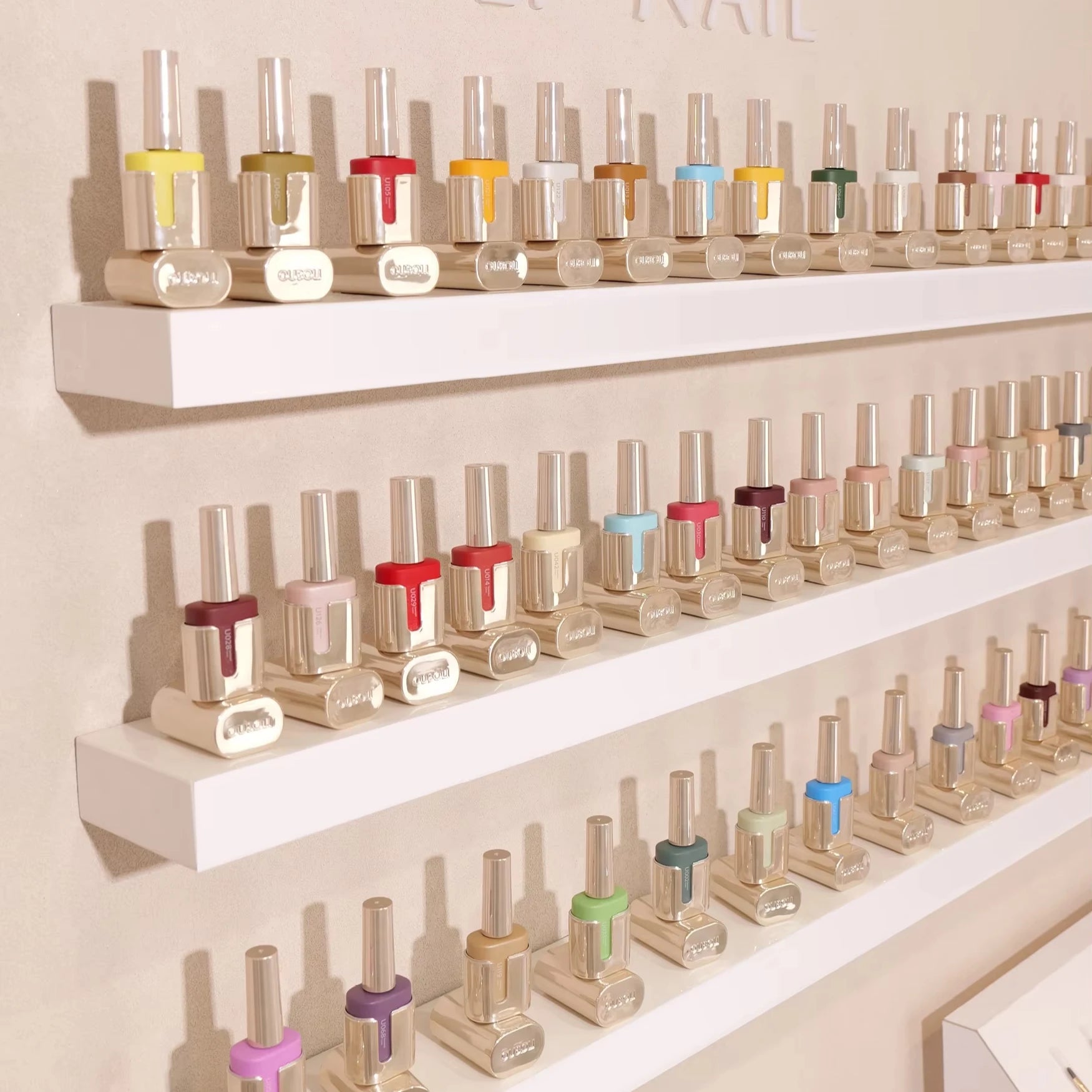 OUBOLI 128-Color UV LED Soak-Off Gel Nail Polish Set