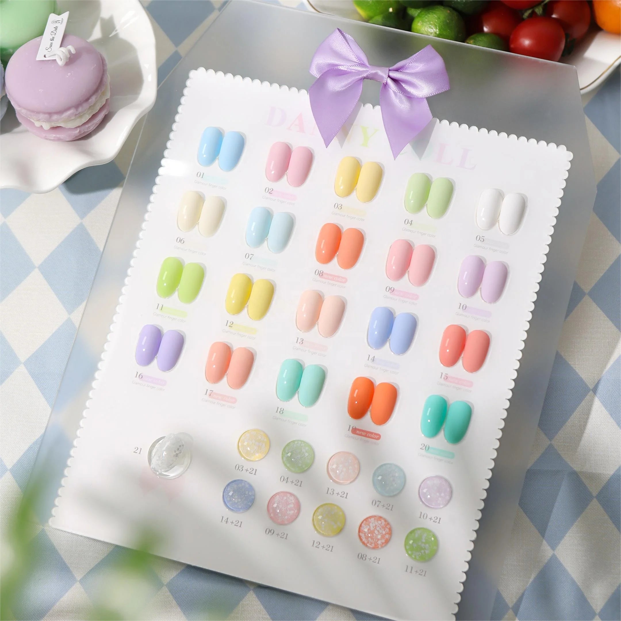 21-Color Soak-Off UV Gel Nail Polish Set Long-Lasting Wear