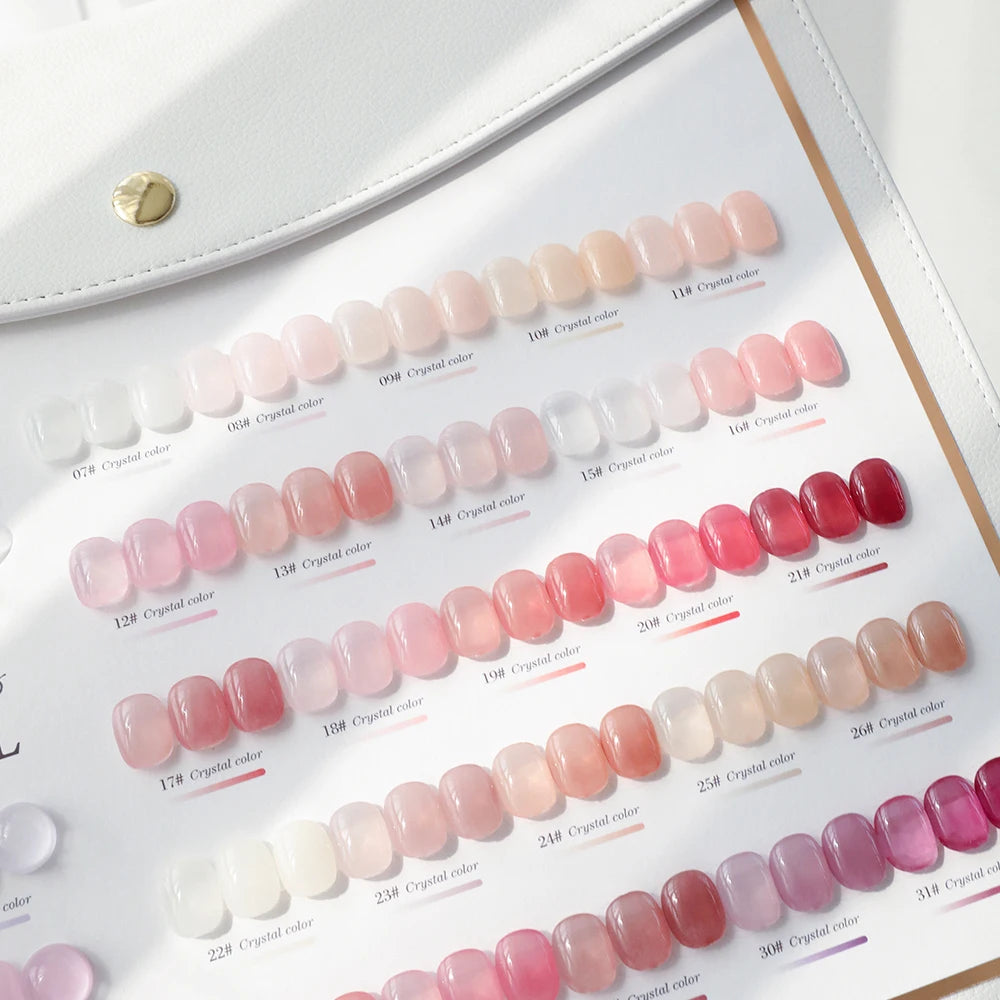 31-Color Nude Jelly UV Gel Polish Set 15ml Bottles