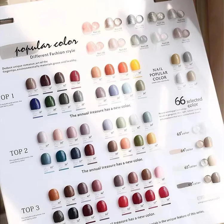 LADAI 66-Color Soak-Off UV/LED Gel Nail Polish Set 15ml