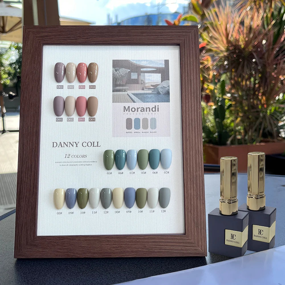 Danny Coll 12-Color Pastel Glossy Matte UV Gel Polish Set