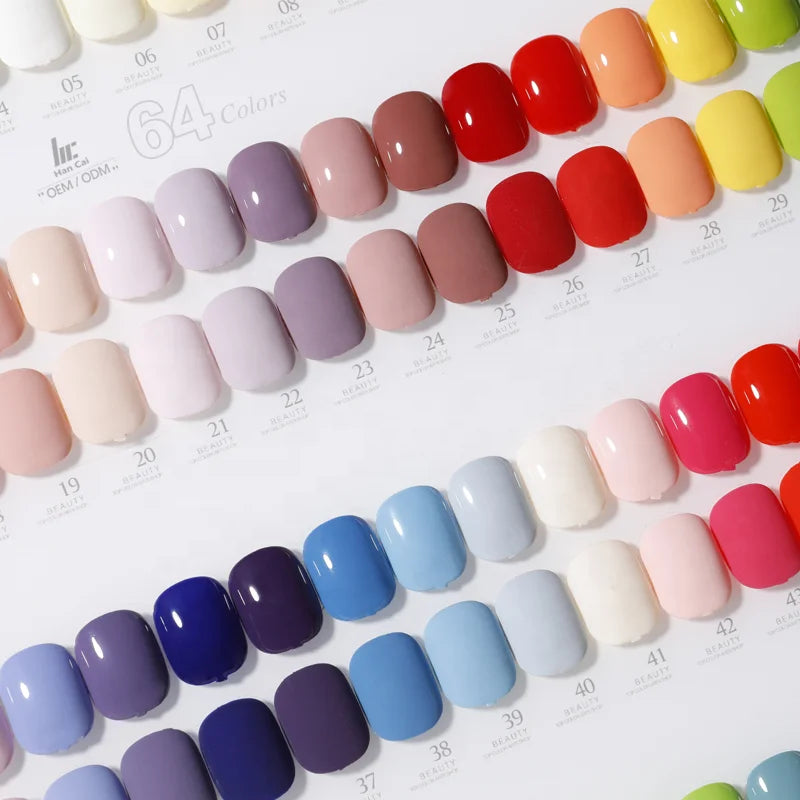 Govandi 64-Color Soak-Off UV Gel Nail Polish Set 15ml