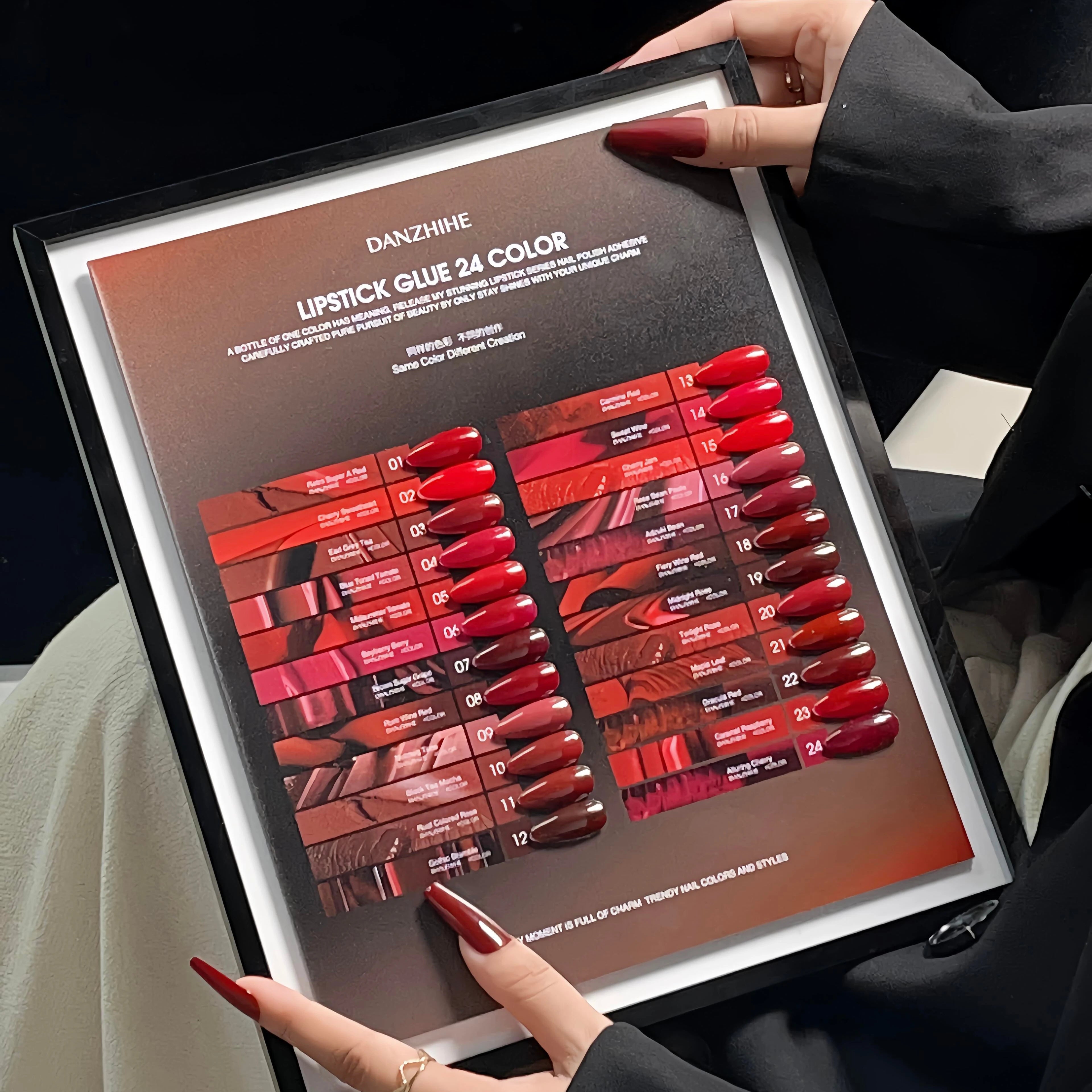 24-Color Red Series UV LED Soak-Off Gel Polish Set 12ml