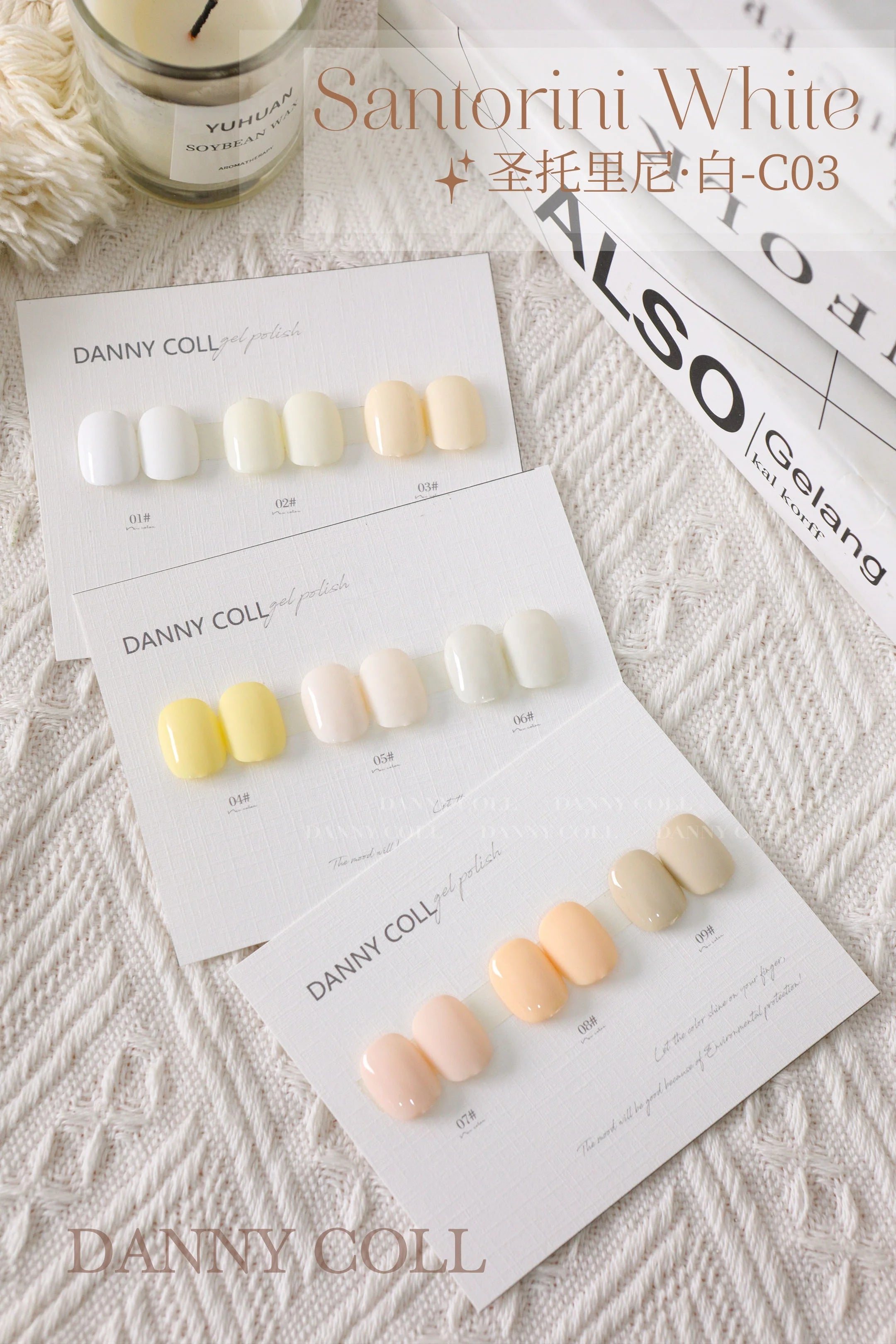 DANNY COLL 12-Color White UV Gel Polish Set 15ml Bottles