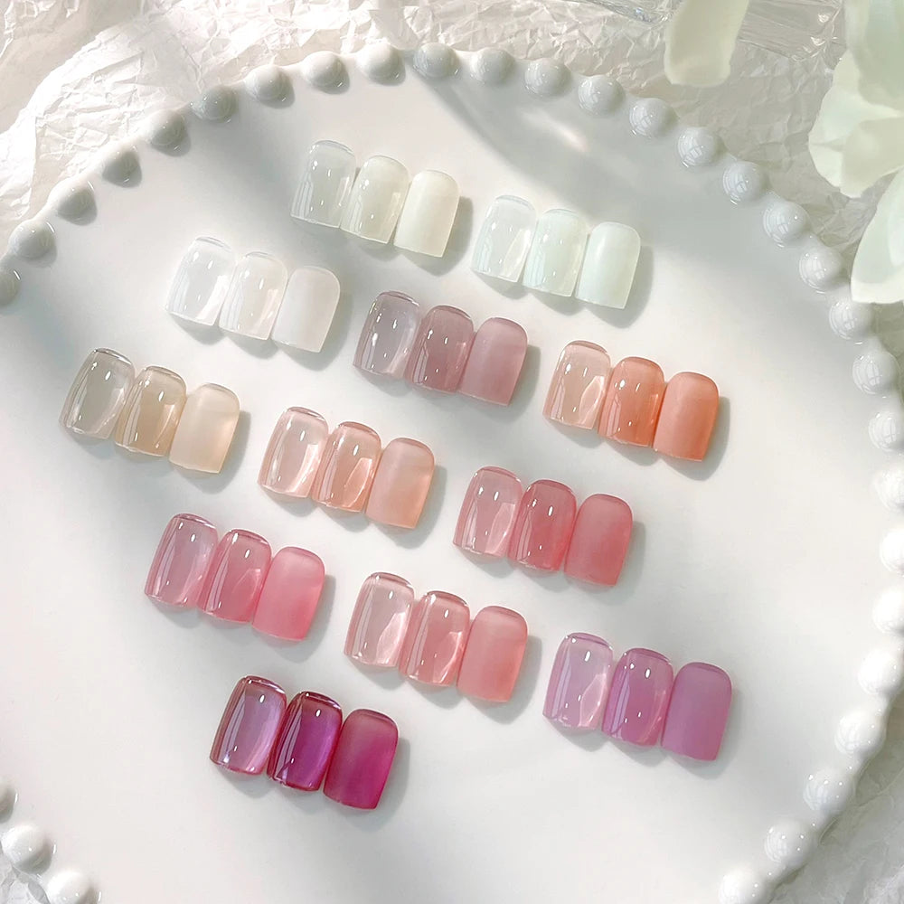 31-Color Nude Jelly UV Gel Polish Set 15ml Bottles