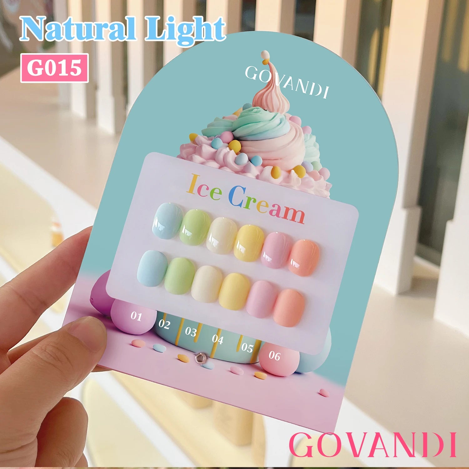 GOVANDI Ice-Cream Pastel UV Gel Polish Set 6-Color Bottles