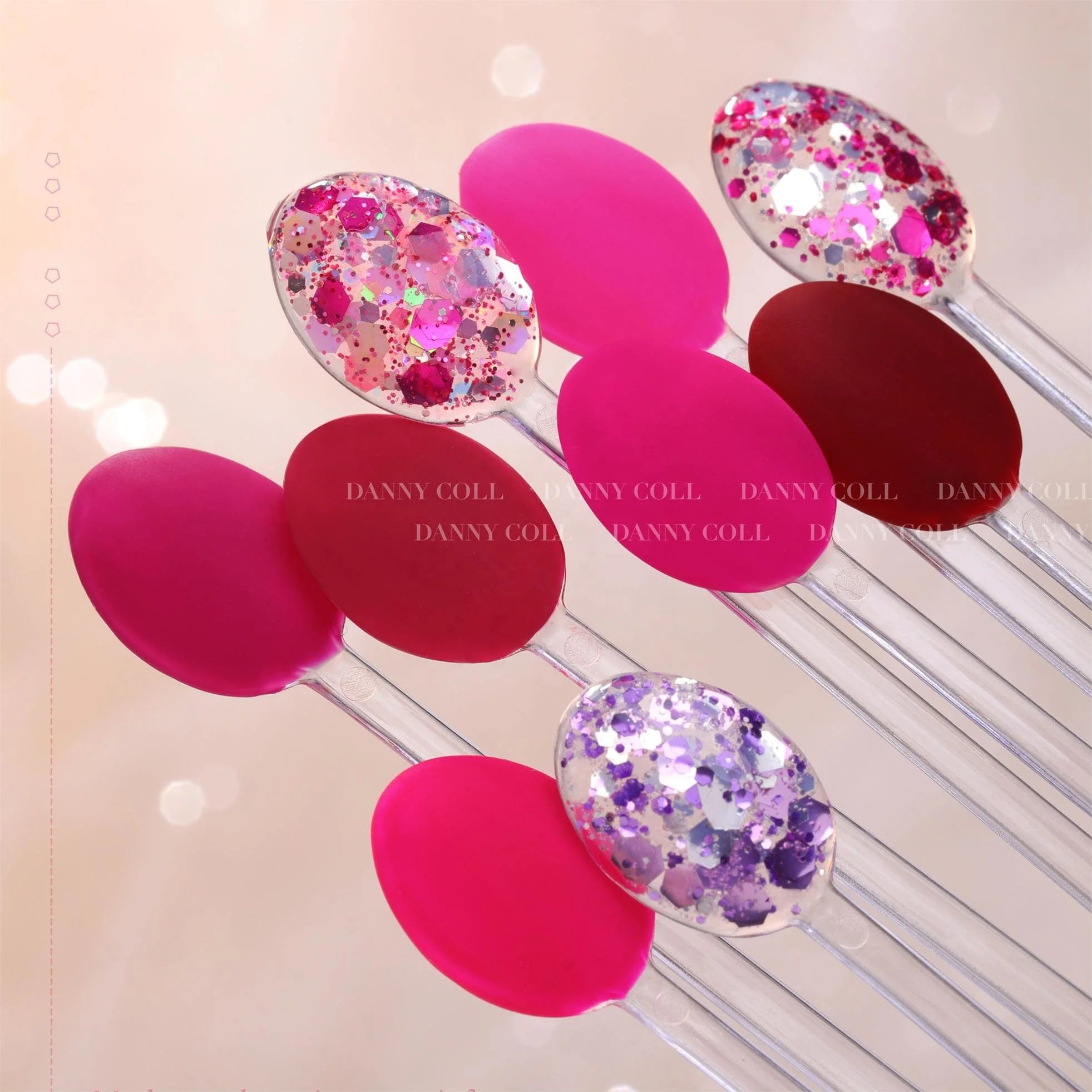 DannyColl Gel Nail Polish Set Rose Pink 0.5oz Soak-Off