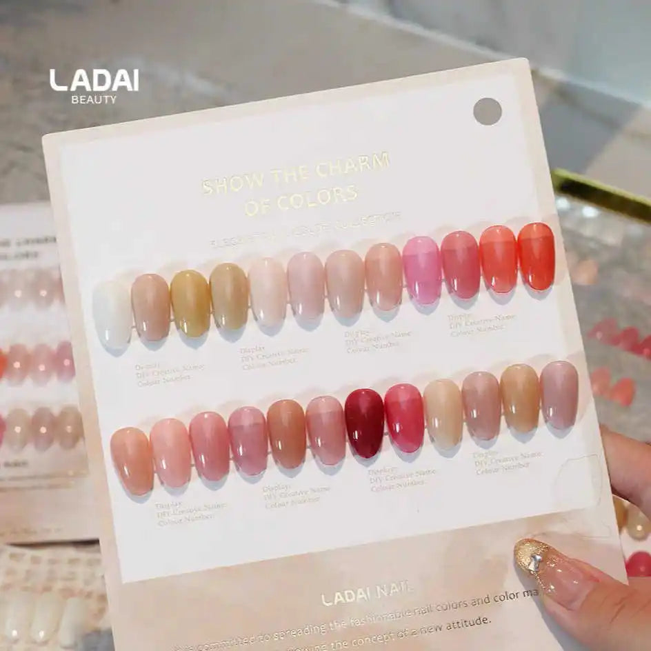 LADAI 24-Color Jelly UV Gel Nail Polish Kit for Salon
