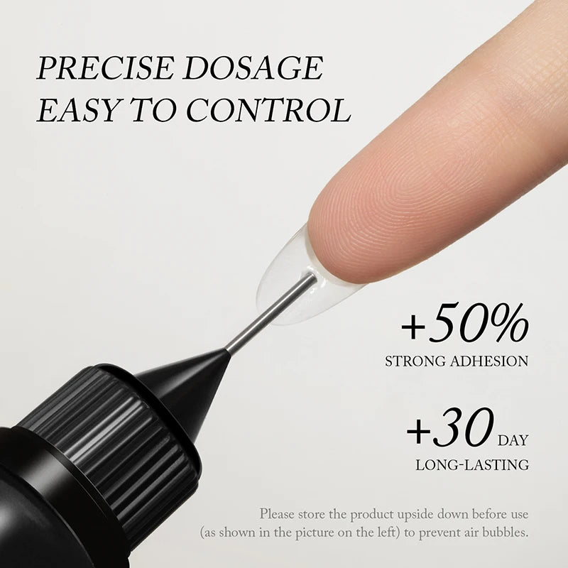 GULAURI Clear UV Builder Gel for Short Almond Nail Tips