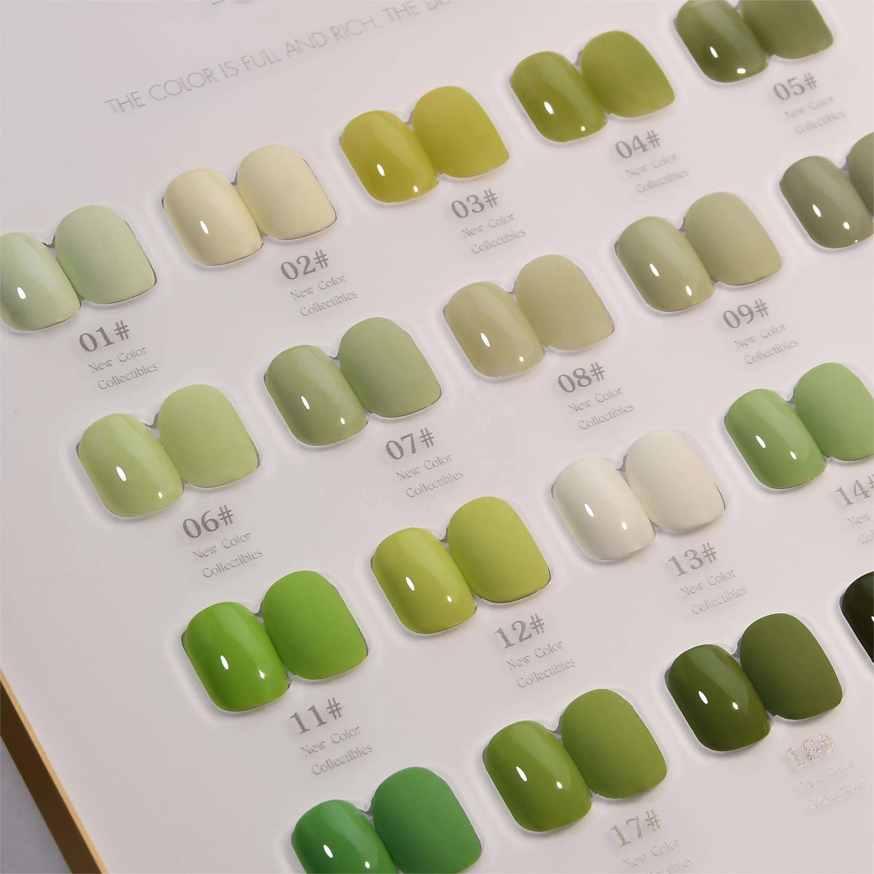 Danny Coll 22-Color UV Gel Nail Polish Set Creamy Greens