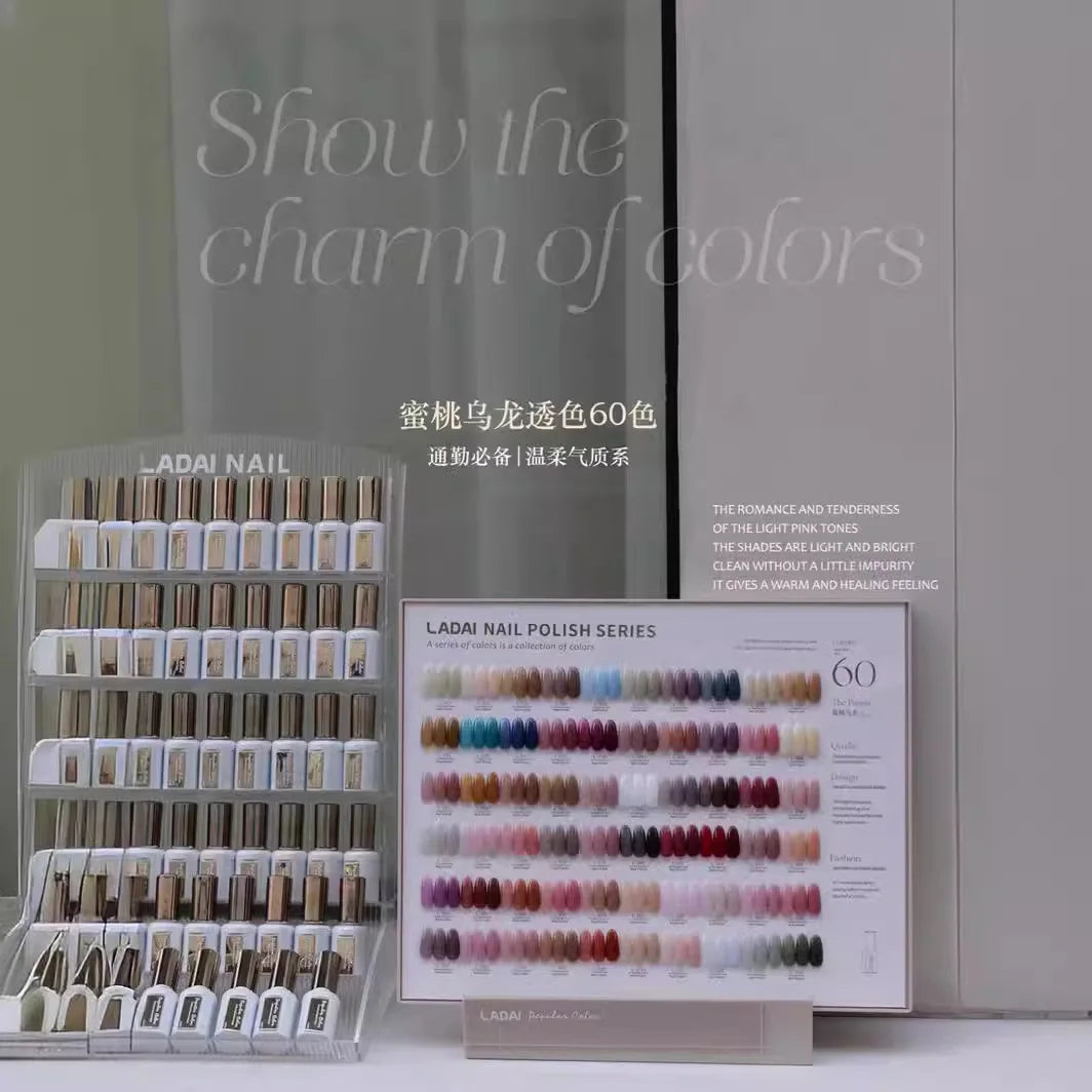 LADAI 60-Color Long-Lasting UV Gel Nail Polish Set