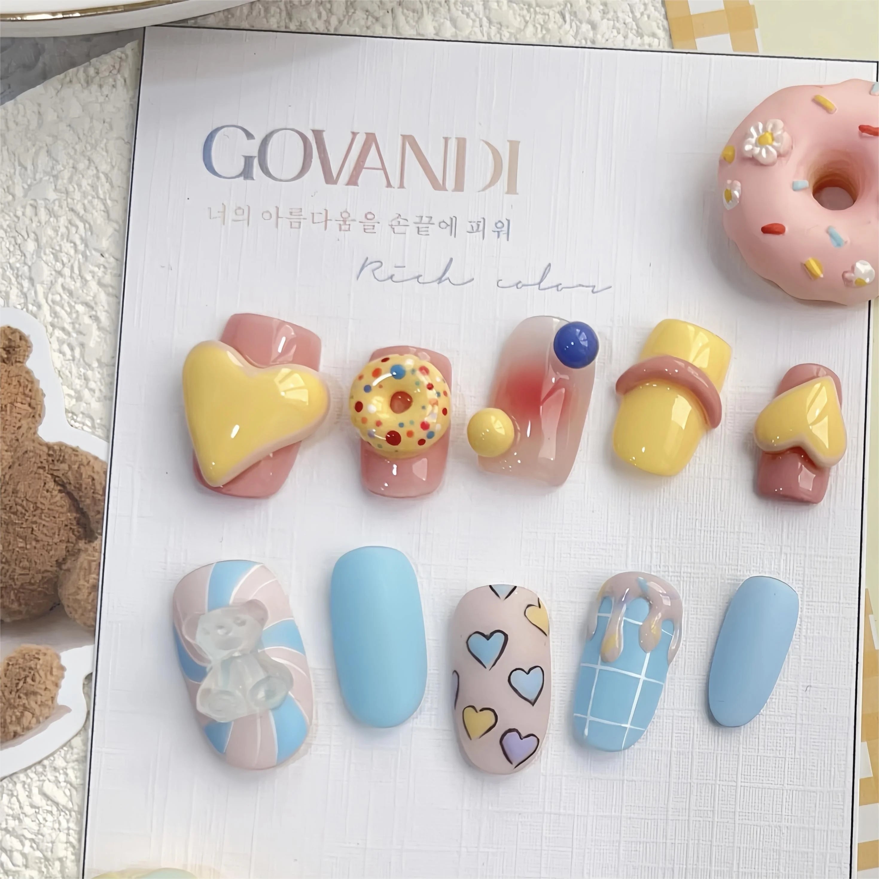 Govandi Korean UV Gel Nail Polish Set 50 Colors 15ml