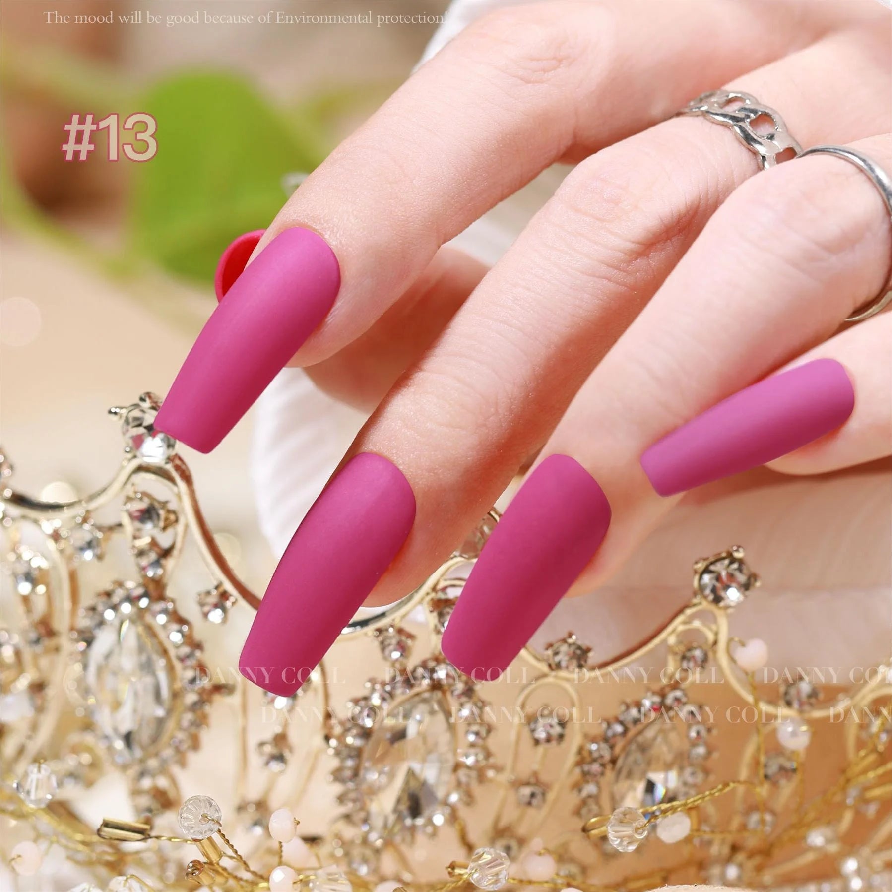 DannyColl Gel Nail Polish Set Rose Pink 0.5oz Soak-Off