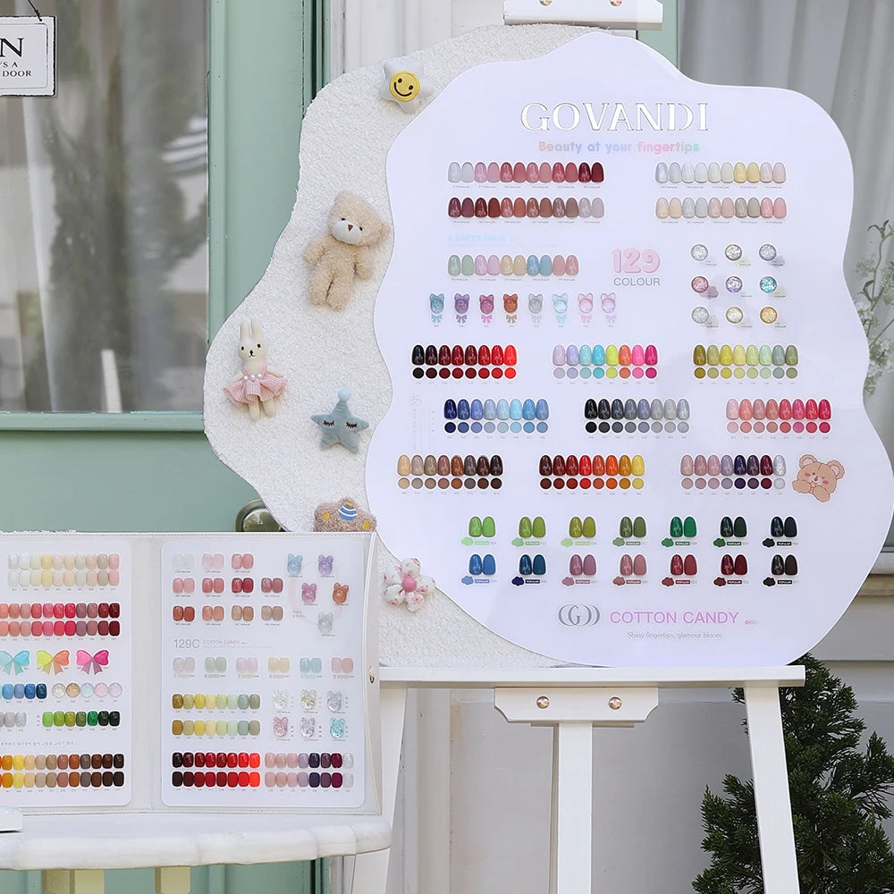 Govandi 129-Color UV/LED Gel Nail Polish Set Non-Toxic Soak-Off