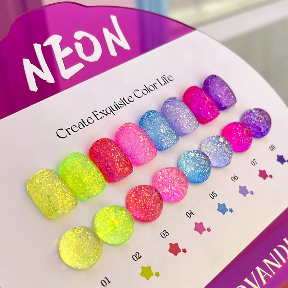 Govandi Neon Gel Polish Set - 8 colors