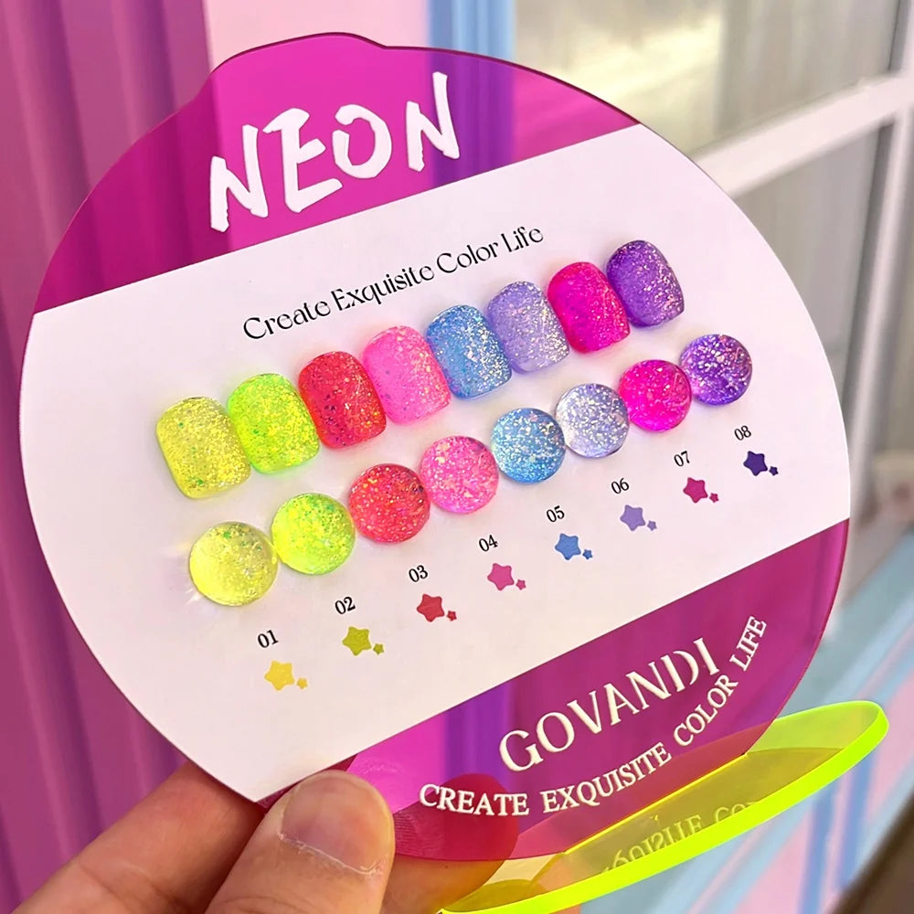 Govandi Neon Gel Polish Set - 8 colors