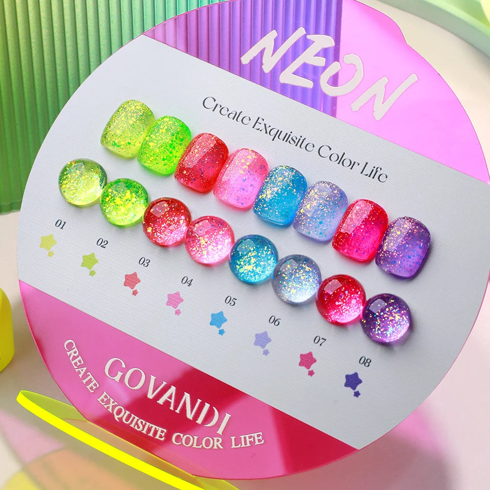 Govandi Neon Gel Polish Set - 8 colors