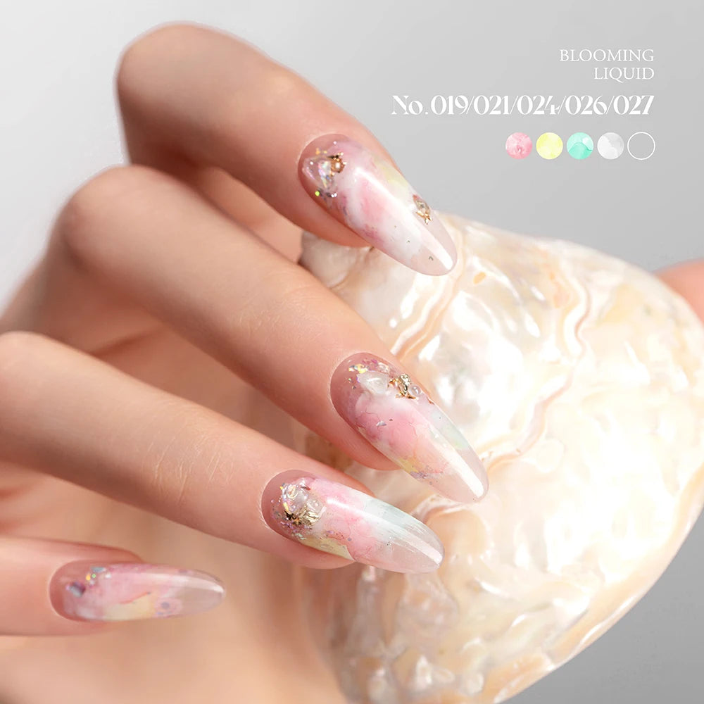 GULAURI 18-Color Blooming Gel UV Marble Nail Art Liquid