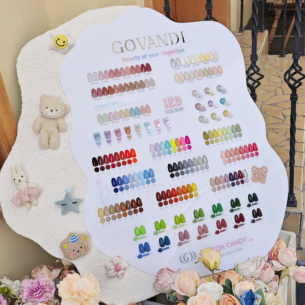 Govandi 129-Color UV/LED Gel Nail Polish Set Non-Toxic Soak-Off