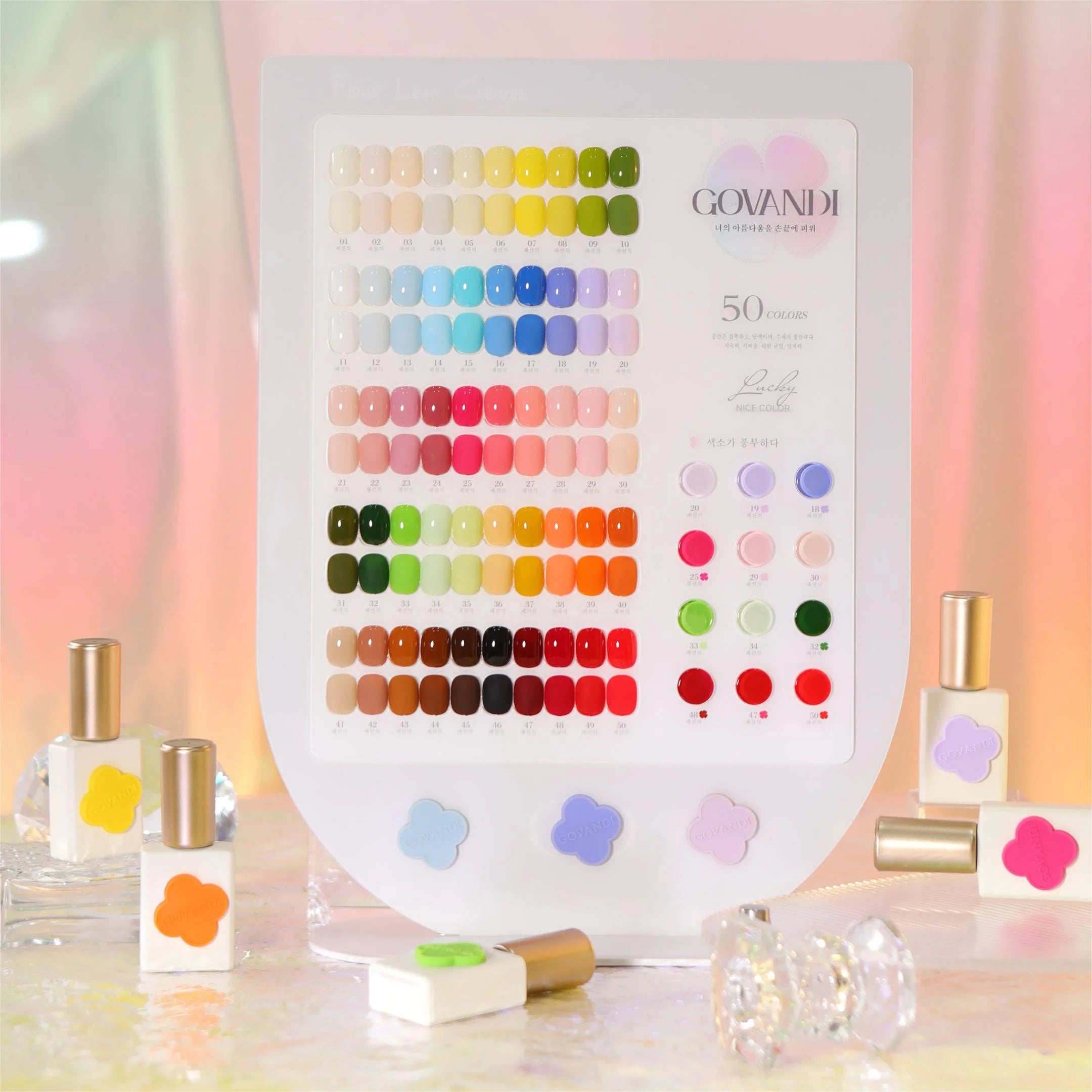 Govandi 50-Color Professional Soak-Off Gel Nail Polish Set 0.5oz